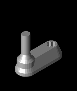 Lego Kurbel Arm parametrisch anpassbar 3d print model - Mito3D