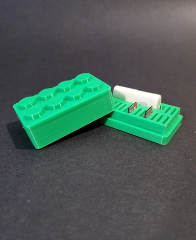 lego estilo micro sd tarjeta soporte 3d by dr on gracias 3d print model - Mito3D