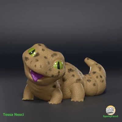 léopard gecko 3d by sparkyface5 3d print model - Mito3D