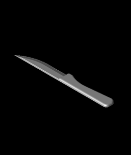 letra cuchillo 3d modelo 3dprinting gracias 3d print model - Mito3D