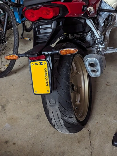 license plate bracket moto guzzi v100 mandello - 3d by mechanizedmedic on thangs 3d print model - Mito3D
