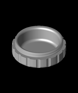 lid shaped - shorty stash jar kcwarthog 3d print model - Mito3D