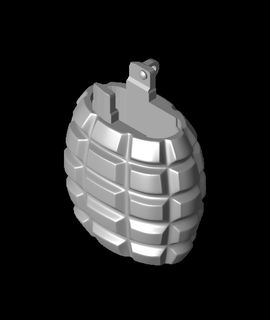 lighter case - hand grenade shaped 3d model thangs 3d print model - Mito3D