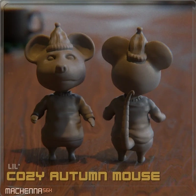 lil' cozy autumn mouse - 3d by machenna56k on thangs 3d print model - Mito3D