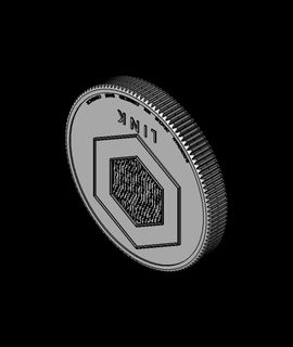 link coin chainlink 3d model jimmydesign thangs 3d print model - Mito3D