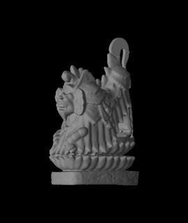 Lion sculpture bois généré revopoint pop 3d modèle 3d print model - Mito3D