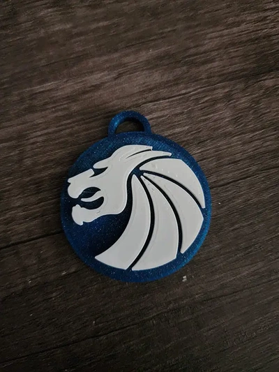lions logo porte clés 3d by kyuubinight 3d print model - Mito3D