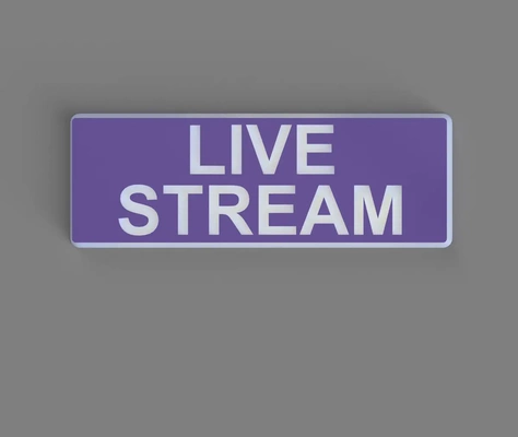live stream faceplate led text box - 3d by makers mashup on thangs 3d print model - Mito3D