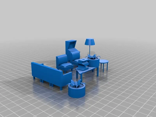 living room - 3d by mk4 expert on thangs 3d print model - Mito3D