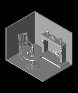 Leben Zimmer 3d Modell sandraolgang danke 3d print model - Mito3D
