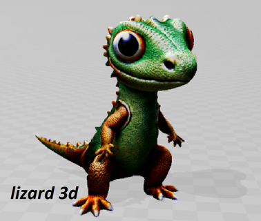 lizard figurestl - alp555 3d print model - Mito3D