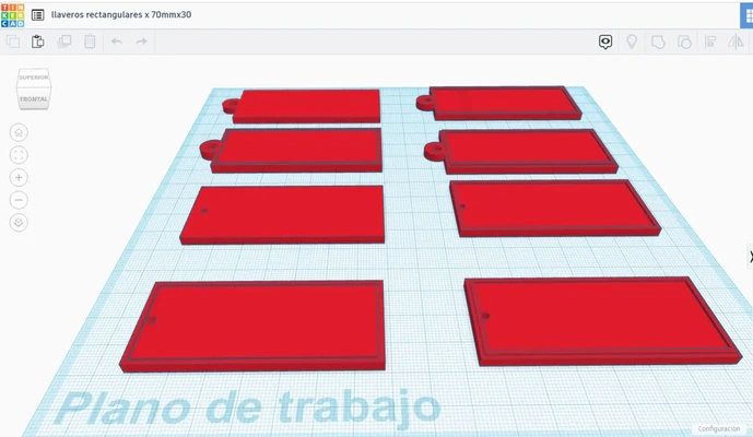 llaveros rectangulares x 70mmx30 stl 3d by abelzoco on gracias 3d print model - Mito3D