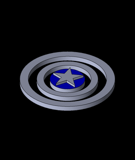 Logo Capitän Amerikaldprt 3d Modell danke 3d print model - Mito3D