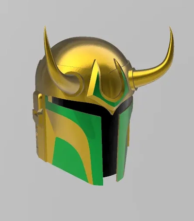 loki mandaloriano capacete 3d by reprops03 on 3d print model - Mito3D