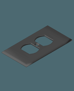 longer outlet cover - criscotwister 3d print model - Mito3D