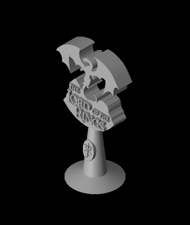 lord rings headphone stand Arts & Entertainment 3d print model - Mito3D