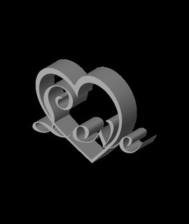 love heart petgreen 3d print model - Mito3D