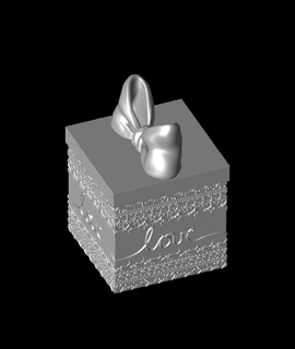 amor cordón regalo caja 3d modelo gracias 3d print model - Mito3D