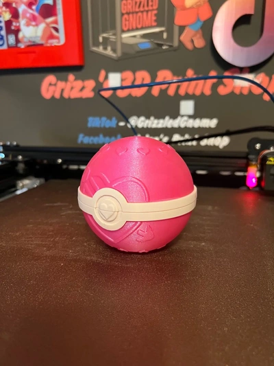 love pokeball - 3d by grizzledgnome on thangs 3d print model - Mito3D