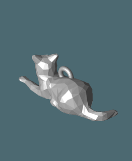 poli gato chaveirostl meumanraptor 3d print model - Mito3D