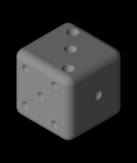fortunato dado facile formaggio tipo hobby Giochi 3d print model - Mito3D