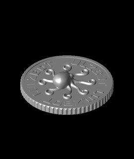 lulzbot coin raisedstl ron666lee 3d print model - Mito3D