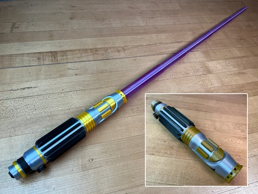 mace windu replaceable blade lightsaber - 3d by printingworld on thangs 3d print model - Mito3D
