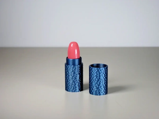 make-up case 1 - lipstick 3d by printbunny on thangs cosmetics holder gift mothers day 3dprintbunny voronoi screw 3d print model - Mito3D