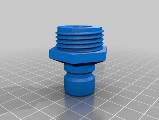 male garden hose quick connect adaptor no supports - 3d by plun on thangs 3d print model - Mito3D