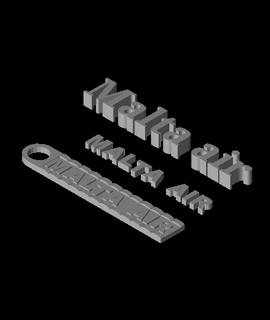 malta air keyring block lettersstl 3d print model - Mito3D