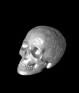 mandala lace skull 3d model thangs 3d print model - Mito3D
