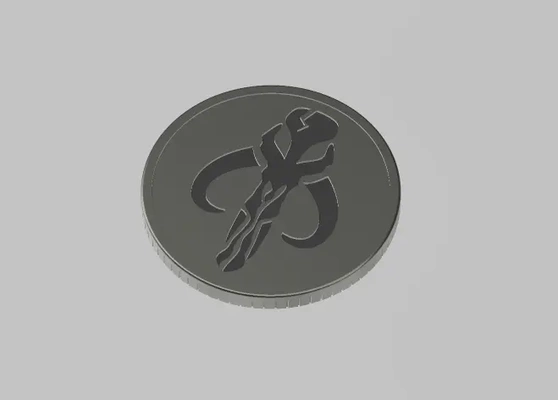 mandaloriano moneda 3d by reprops03 on gracias 3d print model - Mito3D
