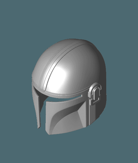 mandalorian helmetstl - guru-t 3d print model - Mito3D