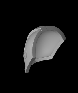 mandaloriano hombro plato negro letras entretenimiento 3d print model - Mito3D