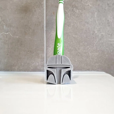mandalorian toothbrush holder - 3d by printbunny on thangs star wars starwars tooth 3dprintbunny 3d print model - Mito3D