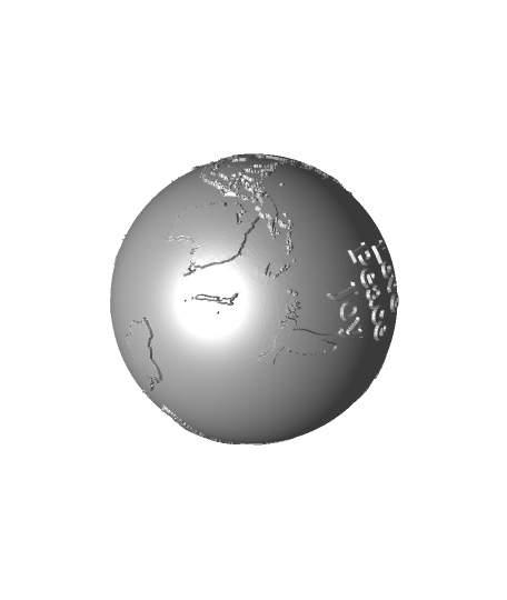 map lighting globe 3d model 3ddesigner thangs 3D print model - Mito3D