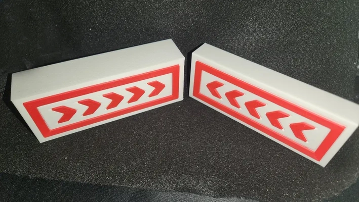 mario kart live dual sided mini-turn signs - 3d by psybertech on thangs 3d print model - Mito3D