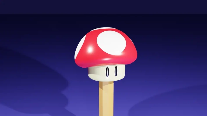 mario mushroom pencil - remixable 3d by mhvant on thangs 3d print model - Mito3D