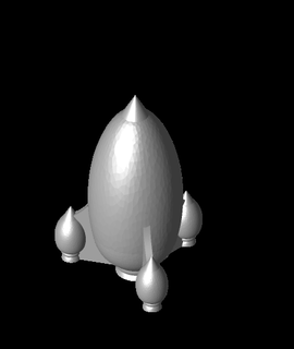 Marte vi cohete florero 3d modelo Jangy gracias 3d print model - Mito3D