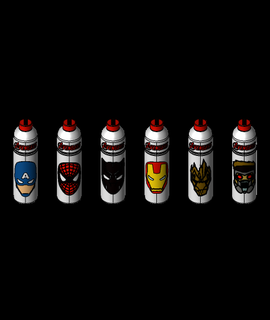 marvel avengers water bottle collection 3d model thangs 3d print model - Mito3D