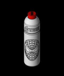 merveille l'eau bouteille araignée homme 3d modèle 3d print model - Mito3D