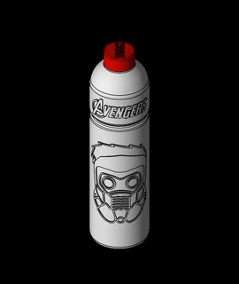 marvel water bottle star lord 3d model thangs 3d print model - Mito3D