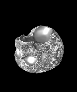 laberinto cráneo planter bowl hogar casa jardín 3d print model - Mito3D
