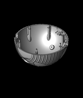 mc emblem globe sol 2stp boyutlu 3d print model - Mito3D