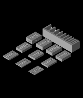 measurement spacers & desktop holder Devices 3d print model - Mito3D