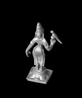 meenakshi - fish eyed warrior goddess 3d model thangs 3d print model - Mito3D