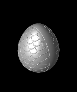 mermaid egg container 3d print model - Mito3D