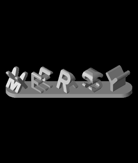 merry xmas dual text illusion 3d model thangs 3d print model - Mito3D