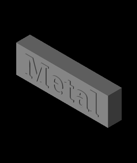 metal blockobj 3d modelo remera gracias 3d print model - Mito3D