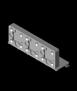 metallo pannello forato gridfinity base 3x1stl 3d print model - Mito3D